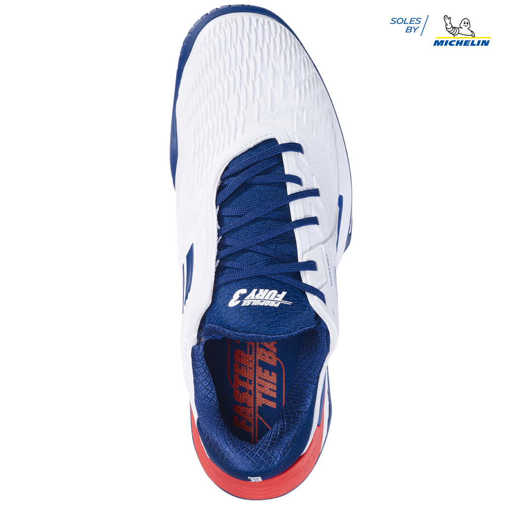 Babolat Propulse Fury 3 AC M (White/Estate Blue) Tennis Shoes