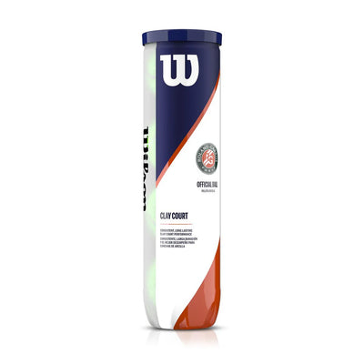 Wilson Roland Garros Clay Tennis Balls (4 Balls Can)